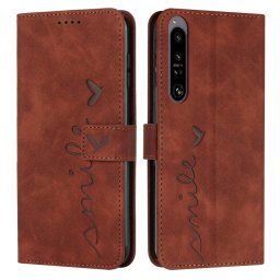ART SMILE Pénztárca huzat vezetékkel Sony Xperia 1 IV 5G barna