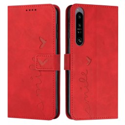 ART SMILE Pénztárca huzat vezetékkel Sony Xperia 1 IV 5G piros