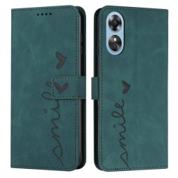ART SMILE Pénztárca huzat zsinórral Oppo A17 zöld