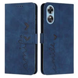 ART SMILE Pénztárca huzat kábellel Oppo A17 kék