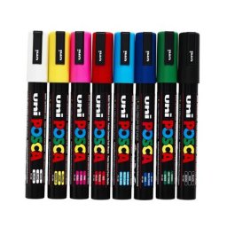 UNI Dekormarker, 0,9-1,3 mm, UNI "Posca PC-3M", fekete