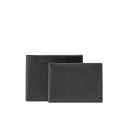 Calvin Klein Jeans Nagyméretű férfi pénztárca Monogram Soft Bifold+Card Aop K50K510438 Fekete