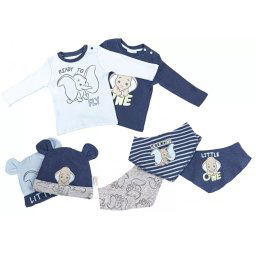 Disney Dumbo Little One baba póló + sapka és nyálkendő 7 db szett 86/92 cm