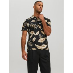 Jack&Jones Pólóing Tropic 12210827 Fekete Regular Fit
