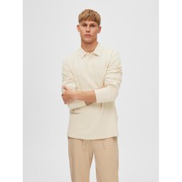 Selected Homme Pólóing 16088553 Bézs Regular Fit