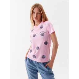 ONLY Póló 15286720 Rózsaszín Regular Fit