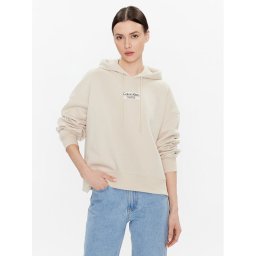 Calvin Klein Jeans Pulóver J20J220701 Bézs Relaxed Fit