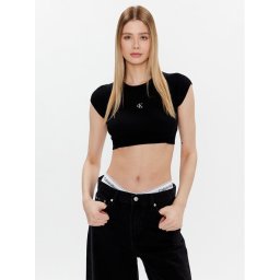 Calvin Klein Jeans Blúz J20J220709 Fekete Slim Fit