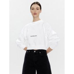 Calvin Klein Jeans Pulóver J20J220689 Fehér Relaxed Fit