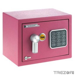 Yale mini széf elektronikus számzárral, rózsaszín