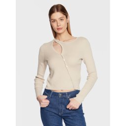Calvin Klein Jeans Kardigán J20J220707 Bézs Regular Fit