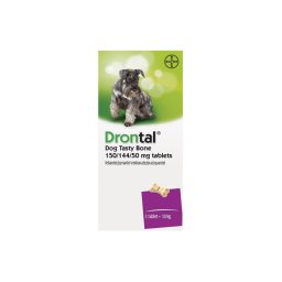Drontal Plus 150/144/50 mg ízesített féreghajtó tabletta A.U.V. (1 db tabletta nyitott dobozból)