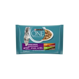 PURINA ONE DIFFICULT APPETITE Csirkével és pulykával nedves macskaeledel 4x85g