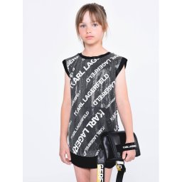 Karl Lagerfeld Kids Elegáns ruha Z12242 S Fekete Regular Fit