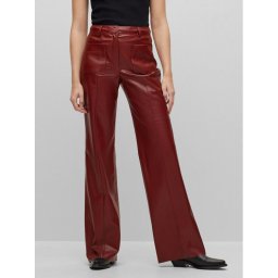Hugo Műbőr nadrág 50482536 Piros Straight Fit