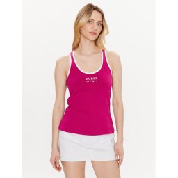 Guess Felső Sporty E3GP05 KBP41 Rózsaszín Slim Fit