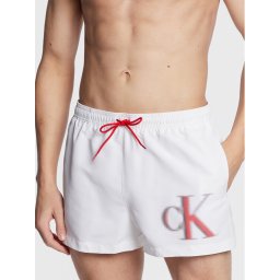 Calvin Klein Swimwear Úszónadrág KM0KM00801 Fehér Regular Fit