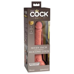 King Cock Elite 7- tapadókorongos, élethű dildó (18 cm, testszínű)
