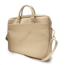 Guess Saffiano Script 16" laptop táska (arany)