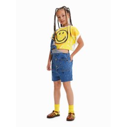 Desigual Póló SMILEY WORLD 23SGTK23 Sárga Flare Fit