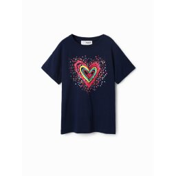 Desigual Póló 23SGTK20 Sötétkék Regular Fit