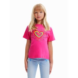 Desigual Póló 23SGTK20 Rózsaszín Regular Fit