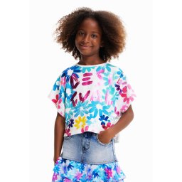Desigual Póló 23SGTK04 Fehér Straight Fit