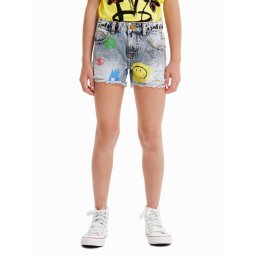 Desigual Farmer rövidnadrág 23SGDD10 Kék Regular Fit