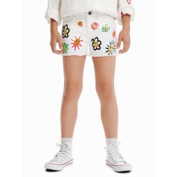 Desigual Farmer rövidnadrág 23SGDD07 Fehér Regular Fit