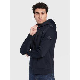 Tommy Hilfiger Pulóver Mix Media MW0MW29305 Sötétkék Regular Fit