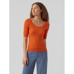 Vero Moda Sweater Estela 10277850 Narancssárga Slim Fit