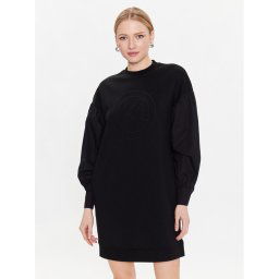 KARL LAGERFELD Kötött ruha Fabric 226W1351 Fekete Regular Fit
