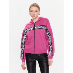 KARL LAGERFELD Pulóver Double 226W1806 Rózsaszín Regular Fit