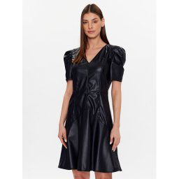 DKNY Műbőr ruha DD2K4479 Sötétkék Regular Fit