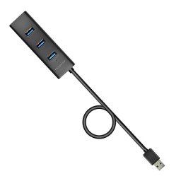 USB HUB Aktiv 4port USB3.0/Gyorstolto Axagon HUE-S2BL