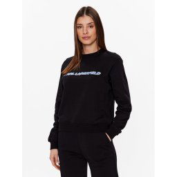 KARL LAGERFELD Pulóver Future Logo 225W1804 Fekete Regular Fit