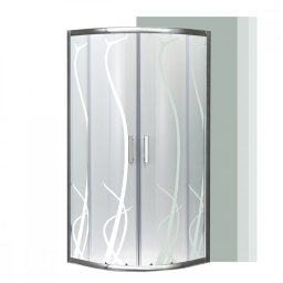 Spirit BAMBOO 80x80x180cm-es íves zuhanykabin, zuhanytálca nélkül