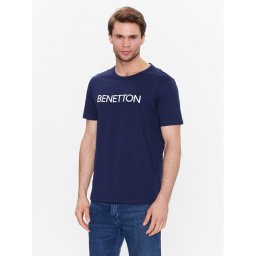 United Colors Of Benetton Póló 3I1XU100A Sötétkék Regular Fit
