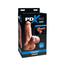 PDX Reach Around - 2in1 műpopsi és péniszköpeny (testszínű)