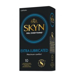 Skyn - Extra Lubricated latexmentes óvszer, extra síkostással (10 db)