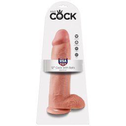 King Cock 12" dildó, herékkel (30 cm)