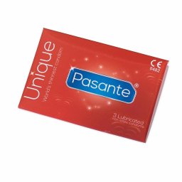 Pasante - Unique 3 db latexmentes óvszer (60 mm)