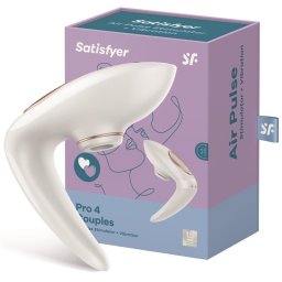 Satisfyer - Pro 4 Couples, párvibrátor, léghullámos klitorisz izgatóval