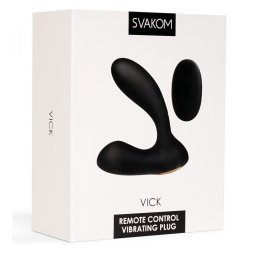 Svakom - Vick análvibrátor, távirányítóval (fekete)