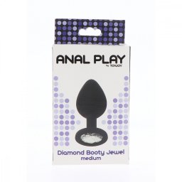 ToyJoy - Diamond Booty Jewel anál dildó áttetsző kristállyal (M méret)