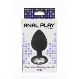 ToyJoy - Diamond Booty Jewel anál dildó áttetsző kristállyal (L méret)