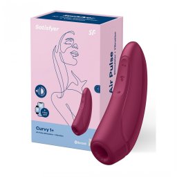 Satisfyer Curvy 1+ léghullámos csiklóizgató, vibrációval (bordó) (APP-os)
