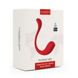 Svakom - Phoenix Neo, interaktív okos vibrációs tojás (piros) (APP-os)