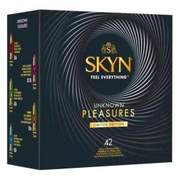 Skyn Unknown Pleasures+ 42 db latex mentes óvszer, különleges tulajdonságokkal