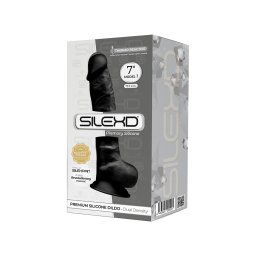Silexd Model 1. prémium dildó (18 cm - fekete bőrszín).